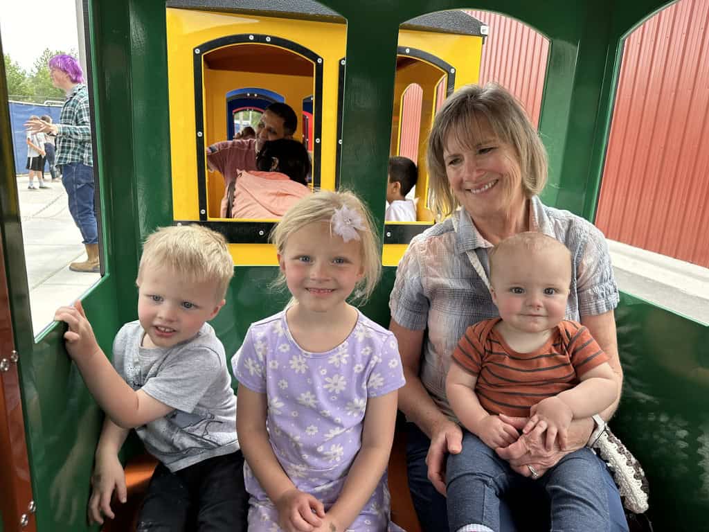 Grandma and Kids Train grandma and kids train